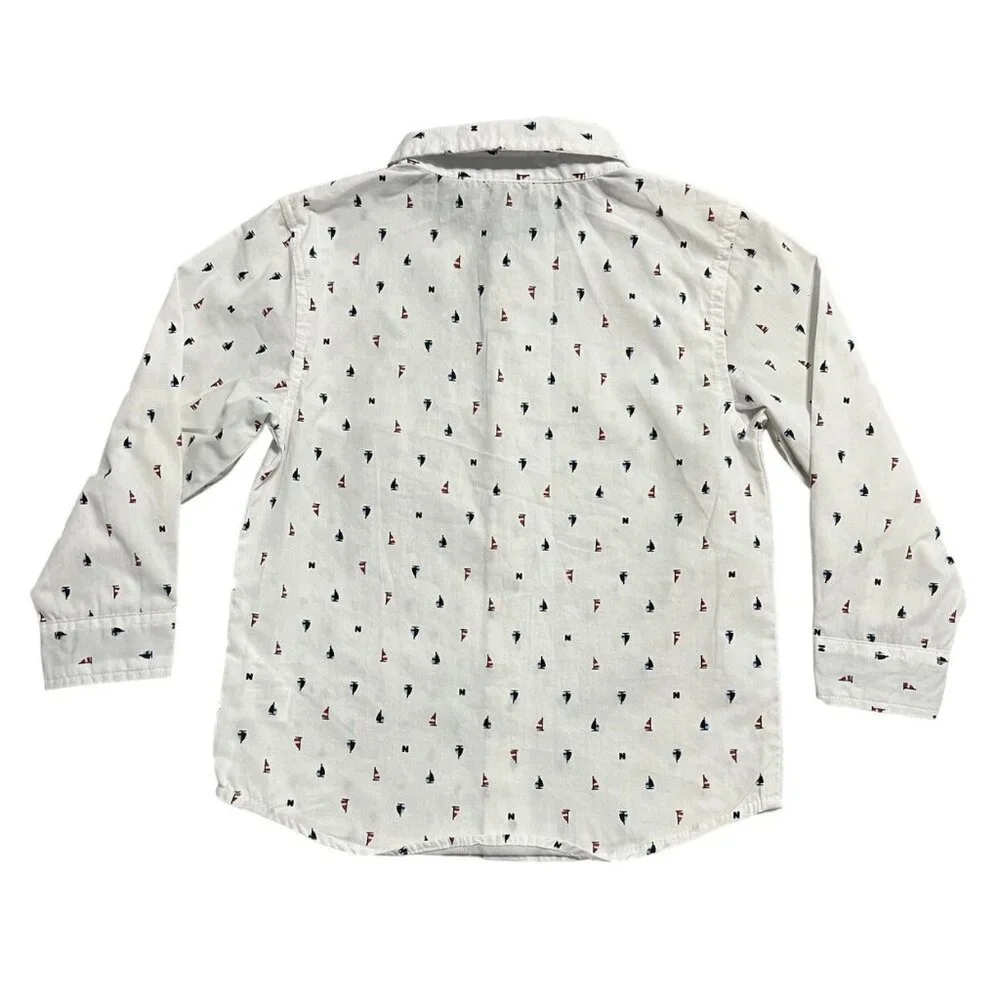 Nautica 4T Sailboat Button Down Shirt & Jogger Pants Set
